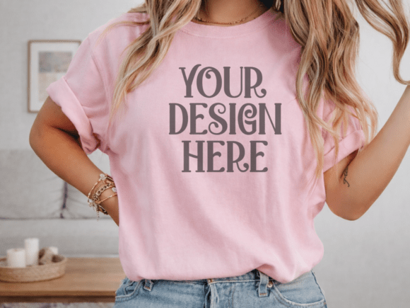 Download Comfort Colors 1717 Blossom Shirt Mockup - Shirt Collection
